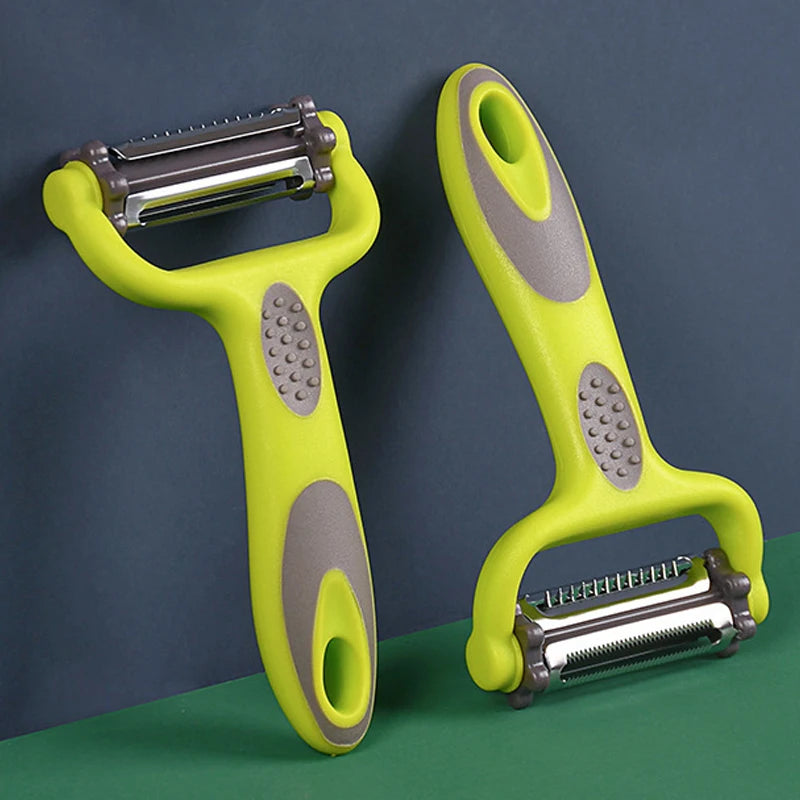 Peeler 3 em 1 Rotativo - Fruit & Vegetable Slicer, Grater e Julienne.