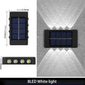 1-Pack Solar LED Wall Lamp | 6/8/10 LEDs, Decoração de Pátio