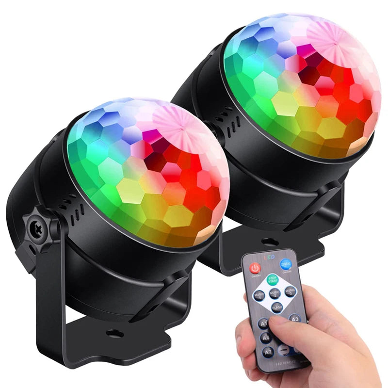 7 Colors Strobe Lamp | Som, Controle Remoto, Festas