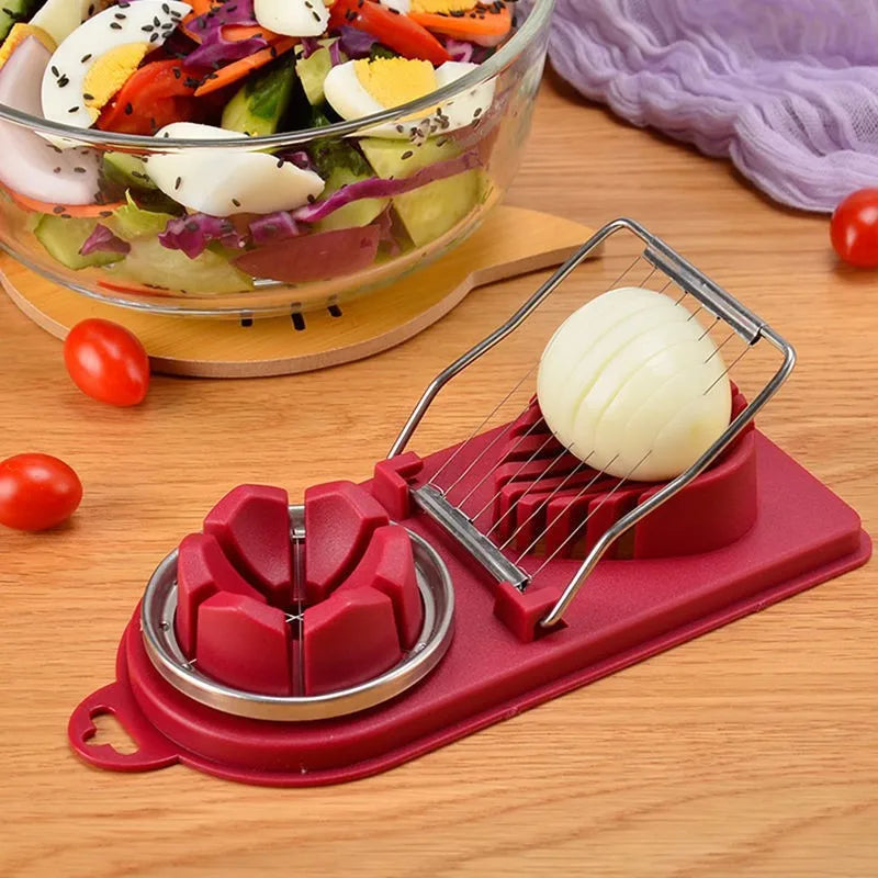 Cortador Multifuncional de Ovos - Stainless Steel Egg & Meat Slicer.