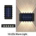 1-Pack Solar LED Wall Lamp | 6/8/10 LEDs, Decoração de Pátio