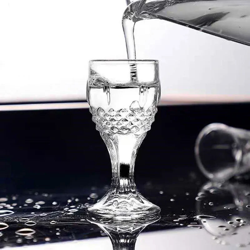 6pcs Copos Goblet | Vidro, 10ml, Transparentes, Drinkware