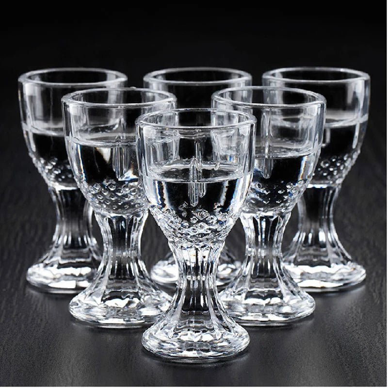 6pcs Copos Goblet | Vidro, 10ml, Transparentes, Drinkware