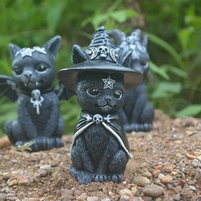 Witch & Black Cat - Halloween Magic Decor