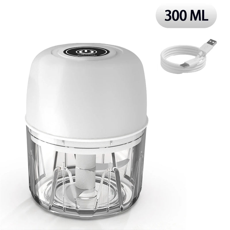 Mini Triturador Elétrico USB - Electric Food Chopper for Garlic & Vegetables.