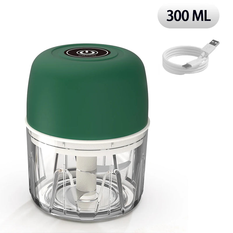 Mini Triturador Elétrico USB - Electric Food Chopper for Garlic & Vegetables.