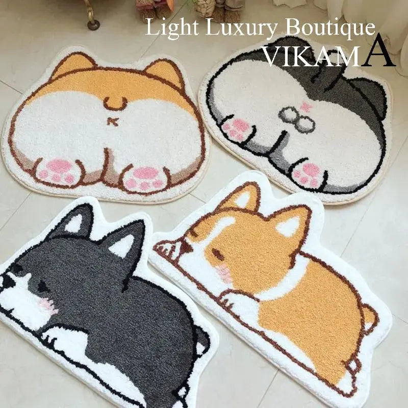 VIKAMA Cartoon Rug - Toque Suave e Absorvente