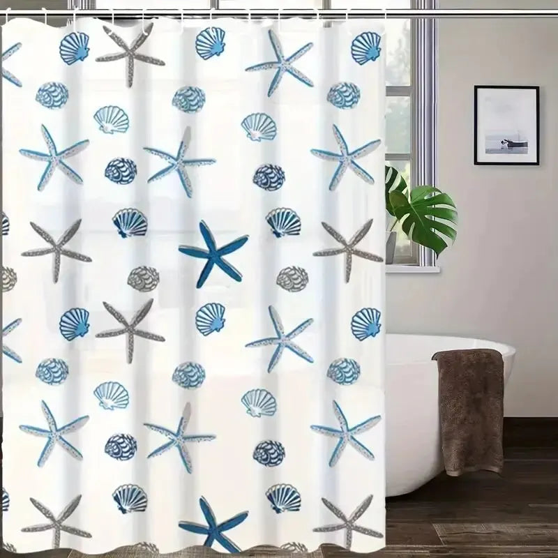 Pattern Shower Curtain - PEVA, Resistente e Impermeável