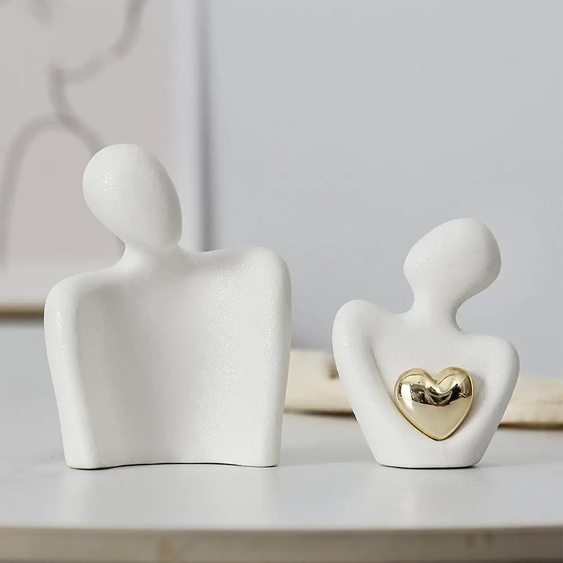 Nordic Abstract Couple - Escultura Moderna Decor