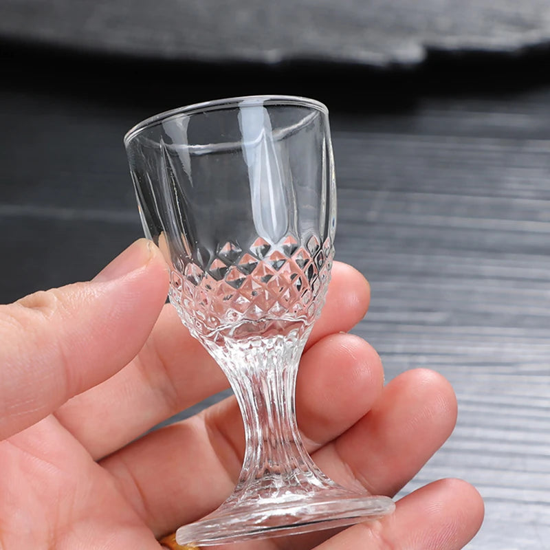 6pcs Copos Goblet | Vidro, 10ml, Transparentes, Drinkware