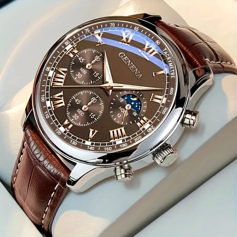 GENEVA Luxury Men's Watch | Quartz, Waterproof, Business & Sport