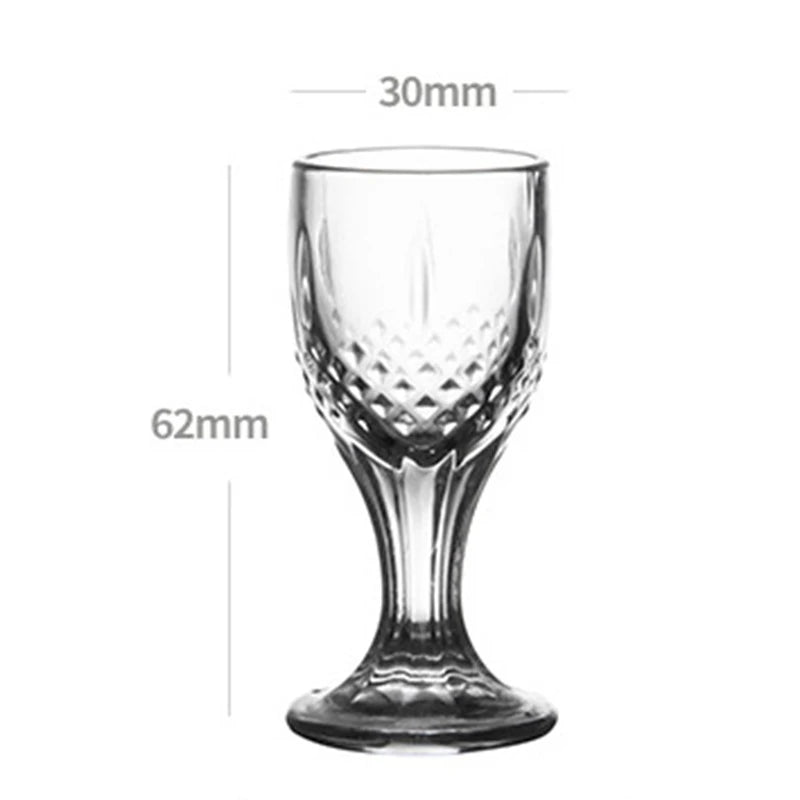 6pcs Copos Goblet | Vidro, 10ml, Transparentes, Drinkware