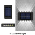 1-Pack Solar LED Wall Lamp | 6/8/10 LEDs, Decoração de Pátio